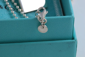 Tiffany & Co. 1837 Silver Whistle Pendant Beaded Chain Necklace
