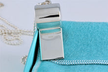 Load image into Gallery viewer, Tiffany &amp; Co. 1837 Silver Whistle Pendant Beaded Chain Necklace
