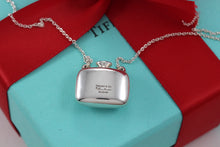 Load image into Gallery viewer, Tiffany &amp; Co. Elsa Peretti Silver Square Bottle Pendant Necklace
