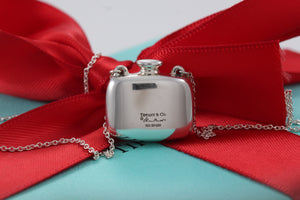 Tiffany & Co. Elsa Peretti Silver Square Bottle Pendant Necklace