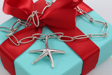 Load image into Gallery viewer, Tiffany &amp; Co. Elsa Peretti Silver XL Starfish Pendant Link Necklace
