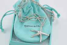 Load image into Gallery viewer, Tiffany &amp; Co. Elsa Peretti Silver XL Starfish Pendant Link Necklace
