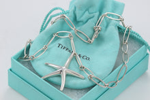 Load image into Gallery viewer, Tiffany &amp; Co. Elsa Peretti Silver XL Starfish Pendant Link Necklace
