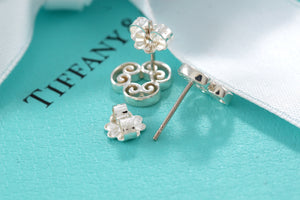 Tiffany & Co. Paloma Picasso Silver Venezia Goldoni Triplo Heart Earrings
