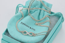 Load image into Gallery viewer, Tiffany &amp; Co. Infinity Silver Double Chain Necklace
