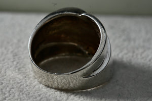 Sterling Silver Criss Cross Wrap Extra Wide Band Ring Size 7