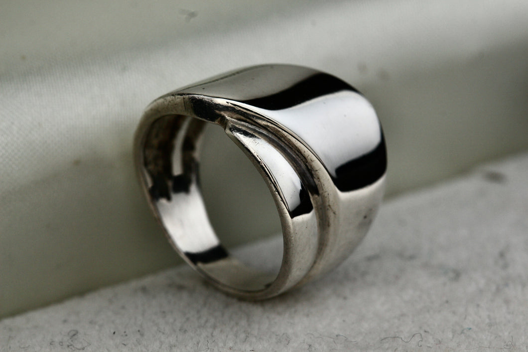 Sterling Silver Criss Cross Wrap Extra Wide Band Ring Size 7