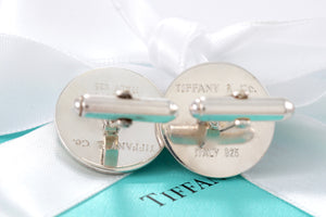 Tiffany & Co. Mens Silver Golf Player Enamel Cufflinks