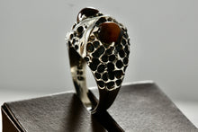 Load image into Gallery viewer, Sterling Silver Tiger Eye Frog Eyes Dome Ring Size 9.5
