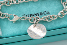 Load image into Gallery viewer, Tiffany &amp; Co. Silver Notes Small Wavy Round Tag Bracelet
