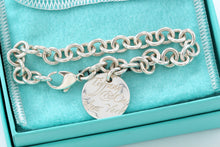 Load image into Gallery viewer, Tiffany &amp; Co. Silver Notes Small Wavy Round Tag Bracelet
