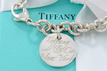 Load image into Gallery viewer, Tiffany &amp; Co. Silver Notes Small Wavy Round Tag Bracelet
