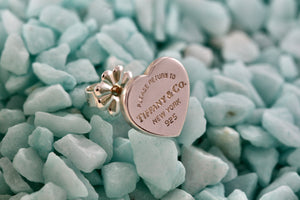 Return To Tiffany & Co. Silver Mini Heart Stud Earring *SINGLE*