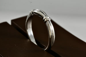 Sterling Silver Double Knot Narrow Band Ring Size 8