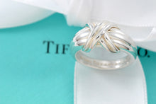 Load image into Gallery viewer, Tiffany &amp; Co. Silver Signature &quot;X&quot; Silver Band Ring
