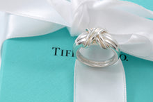 Load image into Gallery viewer, Tiffany &amp; Co. Silver Signature &quot;X&quot; Silver Band Ring
