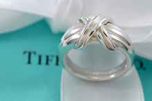 Load image into Gallery viewer, Tiffany &amp; Co. Silver Signature &quot;X&quot; Silver Band Ring
