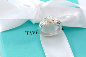 Tiffany & Co. Silver Signature "X" Silver Band Ring