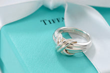 Load image into Gallery viewer, Tiffany &amp; Co. Silver Signature &quot;X&quot; Silver Band Ring
