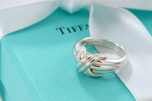 Tiffany & Co. Silver Signature "X" Silver Band Ring