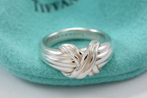 Tiffany & Co. Silver Signature "X" Silver Band Ring