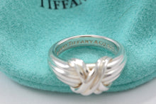 Load image into Gallery viewer, Tiffany &amp; Co. Silver Signature &quot;X&quot; Silver Band Ring
