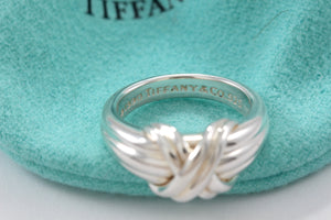 Tiffany & Co. Silver Signature "X" Silver Band Ring