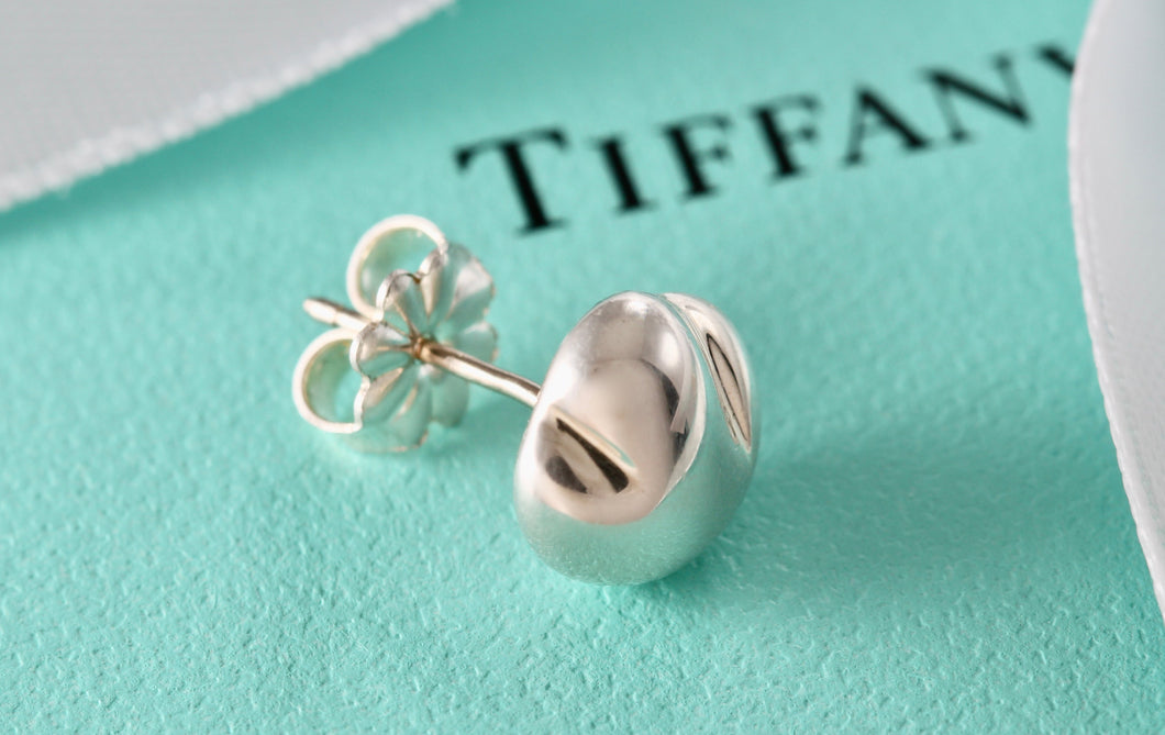 Tiffany & Co. Elsa Peretti Silver Nugget Bean Stud Earring *SINGLE*