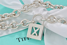 Load image into Gallery viewer, Tiffany &amp; Co. Silver Letter &quot;X&quot; Padlock Pendant 16&quot; Necklace
