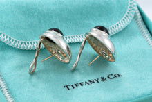 Load image into Gallery viewer, Tiffany &amp; Co. Silver Onyx Clip-On Dome Earrings Vintage
