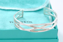 Load image into Gallery viewer, Tiffany &amp; Co. Silver Weave Knot Cuff Bracelet
