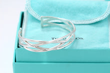 Load image into Gallery viewer, Tiffany &amp; Co. Silver Weave Knot Cuff Bracelet
