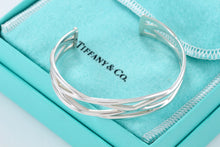 Load image into Gallery viewer, Tiffany &amp; Co. Silver Weave Knot Cuff Bracelet
