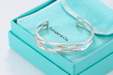 Load image into Gallery viewer, Tiffany &amp; Co. Silver Weave Knot Cuff Bracelet
