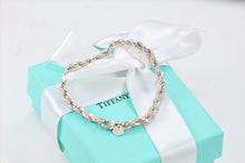 Load image into Gallery viewer, Tiffany &amp; Co. Silver Twist Rope Chain Bracelet
