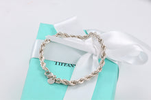 Load image into Gallery viewer, Tiffany &amp; Co. Silver Twist Rope Chain Bracelet
