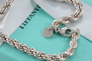 Tiffany & Co. Silver Twist Rope Chain Bracelet