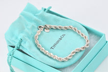Load image into Gallery viewer, Tiffany &amp; Co. Silver Twist Rope Chain Bracelet
