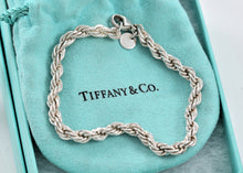 Load image into Gallery viewer, Tiffany &amp; Co. Silver Twist Rope Chain Bracelet
