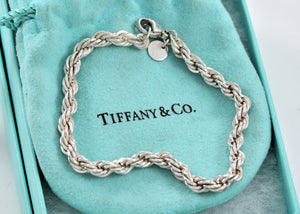 Tiffany & Co. Silver Twist Rope Chain Bracelet
