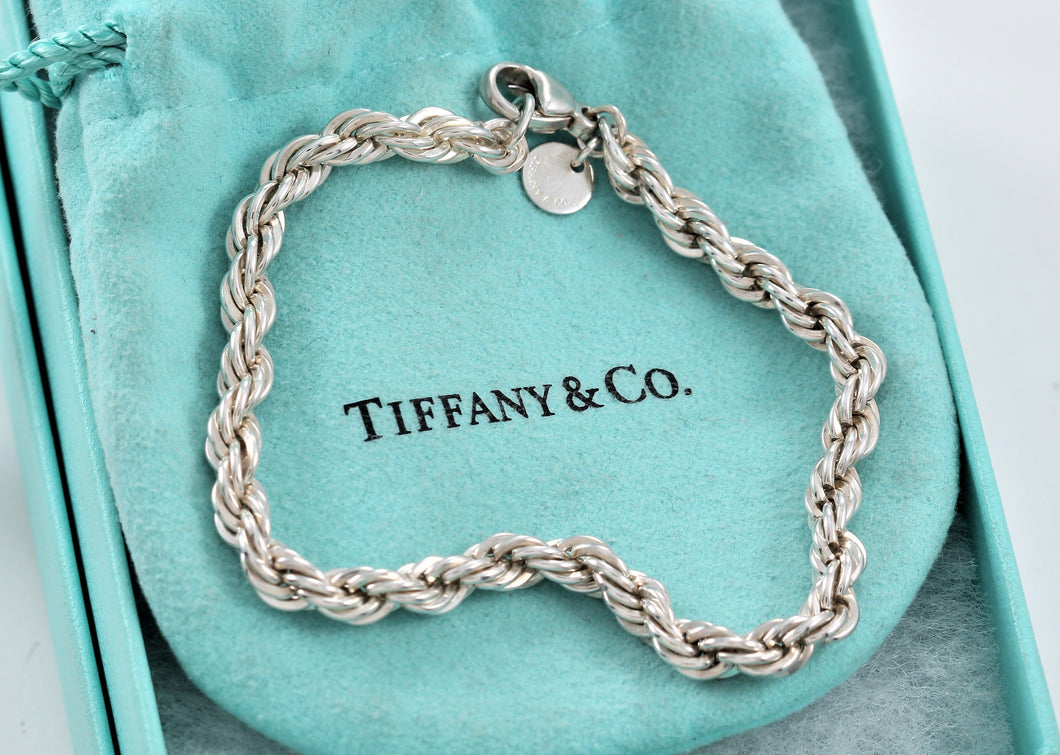 Tiffany & Co. Silver Twist Rope Chain Bracelet