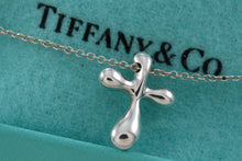 Load image into Gallery viewer, Tiffany &amp; Co. Elsa Peretti Silver Small Bubble Cross Necklace
