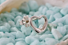 Load image into Gallery viewer, Tiffany &amp; Co. Elsa Peretti Silver Small Open Heart Stud Earring w/ 14K Gold Post *SINGLE*
