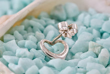 Load image into Gallery viewer, Tiffany &amp; Co. Elsa Peretti Silver Small Open Heart Stud Earring w/ 14K Gold Post *SINGLE*
