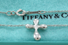 Load image into Gallery viewer, Tiffany &amp; Co. Elsa Peretti Silver Small Bubble Cross Necklace
