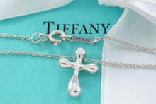 Load image into Gallery viewer, Tiffany &amp; Co. Elsa Peretti Silver Small Bubble Cross Necklace
