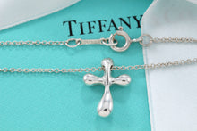 Load image into Gallery viewer, Tiffany &amp; Co. Elsa Peretti Silver Small Bubble Cross Necklace

