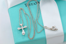 Load image into Gallery viewer, Tiffany &amp; Co. Elsa Peretti Silver Small Bubble Cross Necklace
