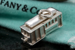 Tiffany & Co. Silver Diamond Cable Car Charm