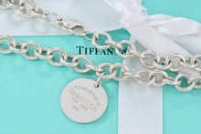 Load image into Gallery viewer, Return To Tiffany &amp; Co. Silver Round Tag Charm 10mm Heavy Link 16&quot; Necklace
